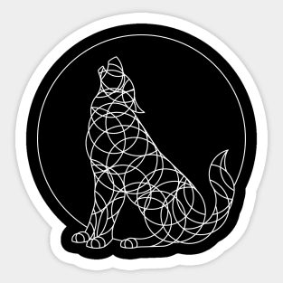 Geo Wolf Sticker